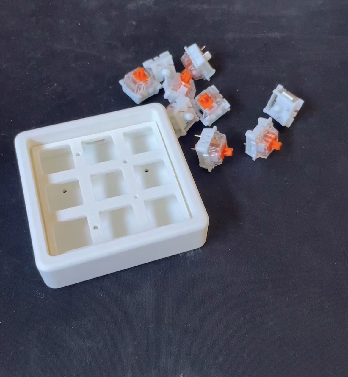 Custom macropad close-up